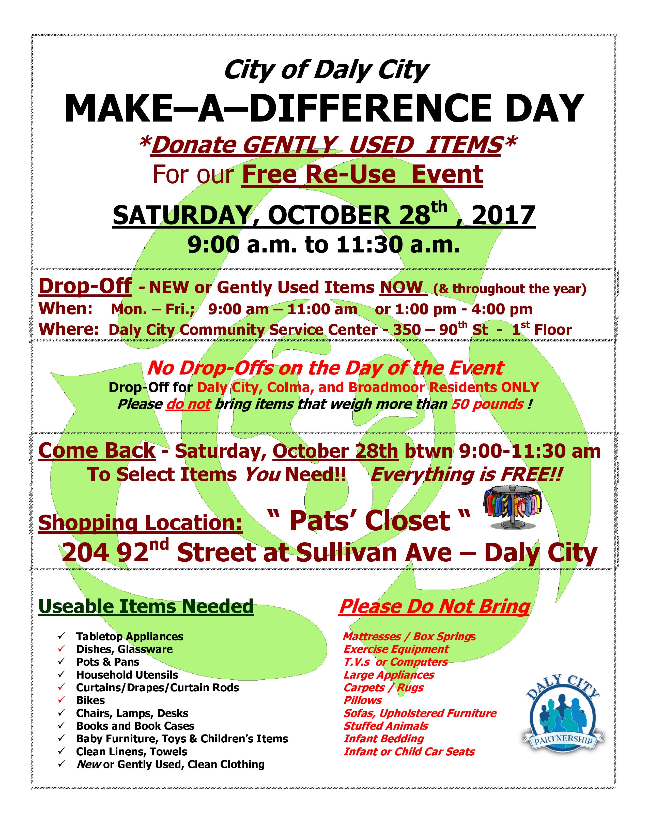 Make A Difference Day 2017
