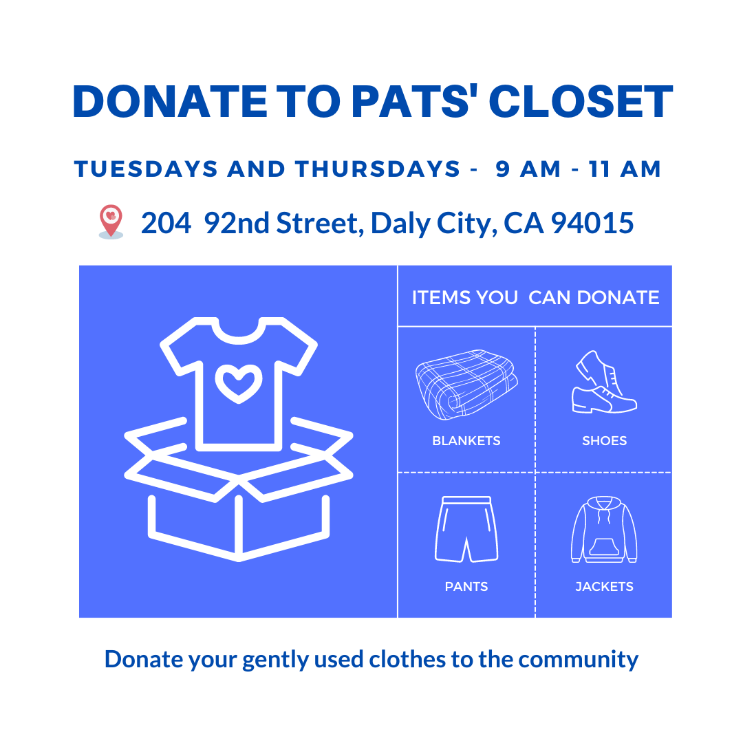 Donate to Pats’ Closet Daly City Partnership